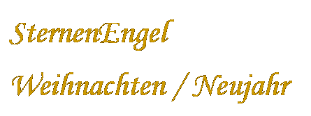 Textfeld: SternenEngel 
Weihnachten / Neujahr
